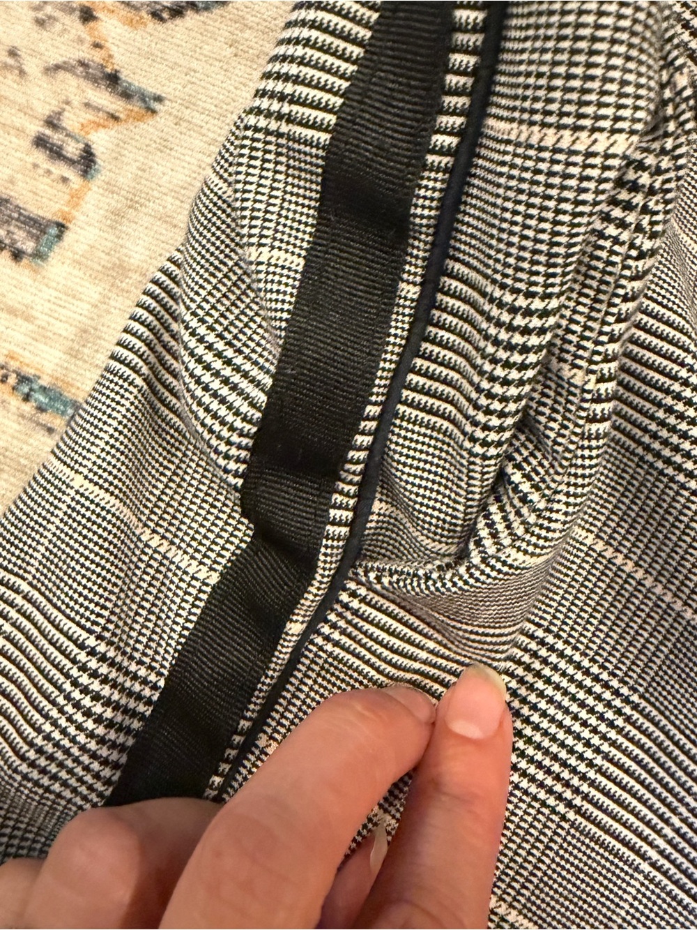 Zara plaid side stripe trouser tapered pants M - Picture 11 of 11